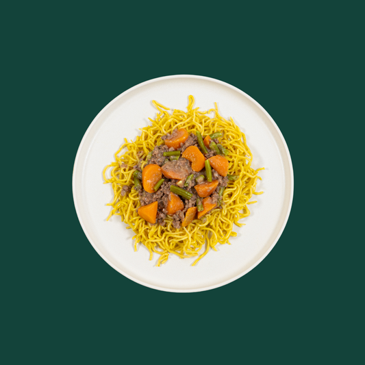 Boeuf coréen, légumes croquants et nouilles de mie - Famille 4 pers.