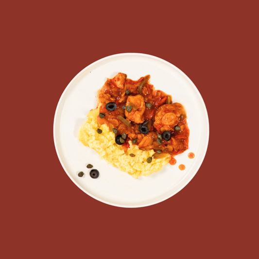 Poulet en cocotte, légumes du soleil et écrasé de pommes de terre - Famille 4 pers.