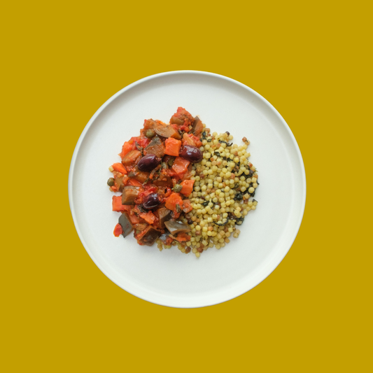 Caponata sicilienne & fregola sarda - Famille 4 pers.